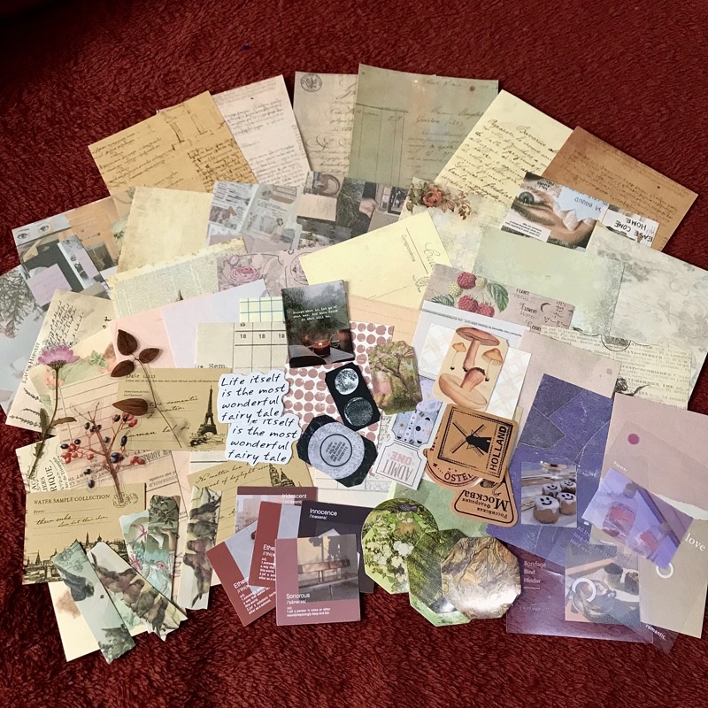 

70++pcs Journal Kit Paper Vintage Sticker