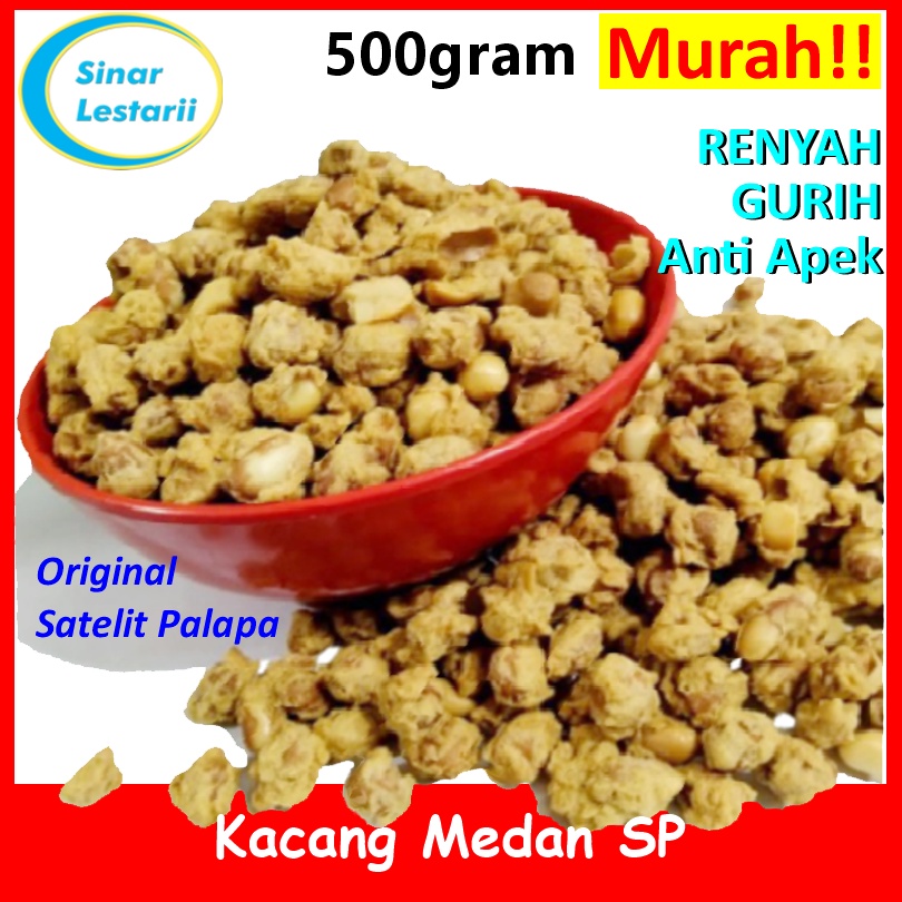 

Kacang Telor Medan 500Gram - Crispy Original Satelit Palapa