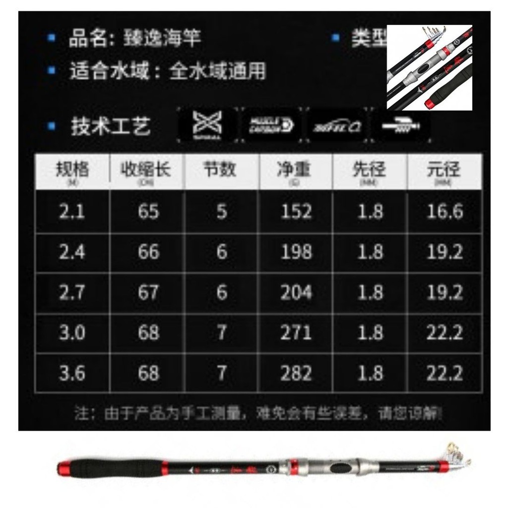 Joran Pancing Carbon Fiber Telescopic 3.0m JW ZH05 111105