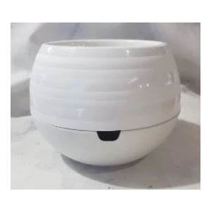 Pot Bola Ulir Putih Motif Pot Tawon Tanaman Bunga Plastik Jozaka - Pot Bola Mini Plastik Putih Bunga Pot Bunga Plastik Unik Pot Bola Pot Plastik Putih /Size 25/Pot Bola Sultan