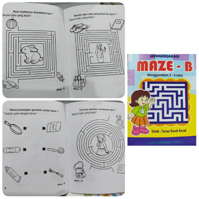 Buku Mengerjakan Maze / Buku Mencari Jejak - SERBA JAYA