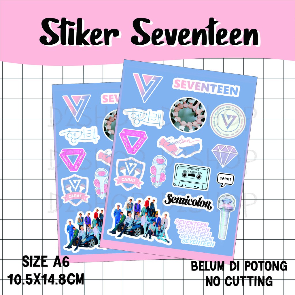 Stiker Sticker Seventeen Carat 17
