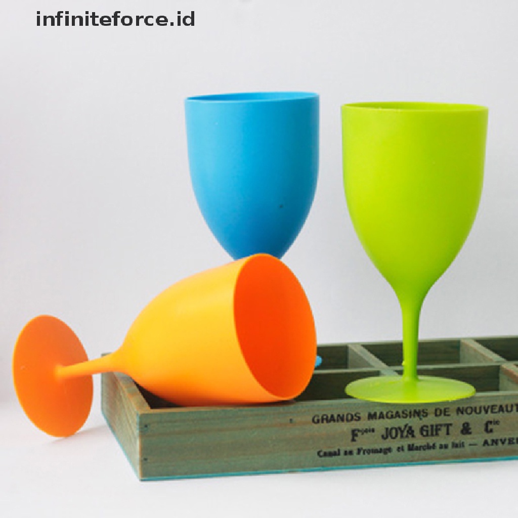 (Infiniteforce.Id) 6pcs / Set Gelas Champagne / Wine Bahan Plastik Kualitas Tinggi