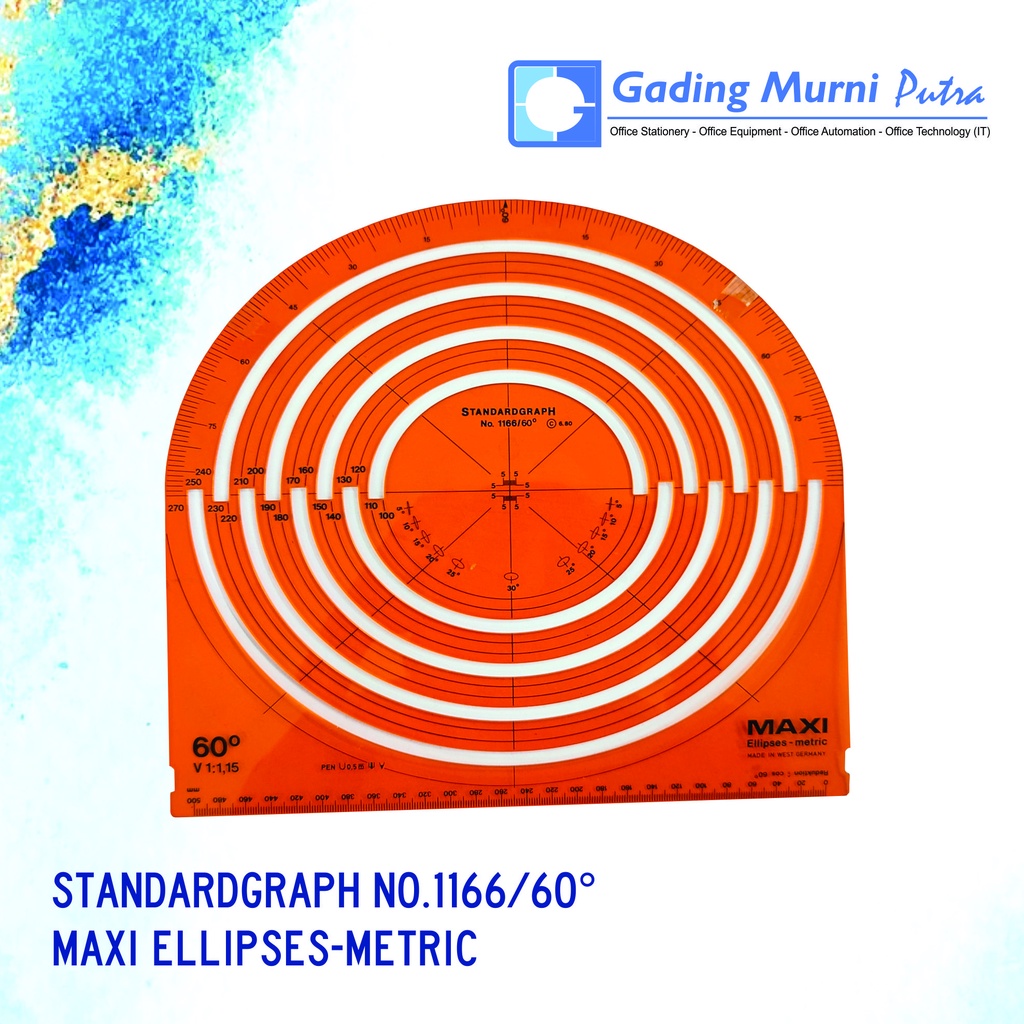 

STANDARDGRAPH NO.1166-60° MAXI ELLIPSES METRIC