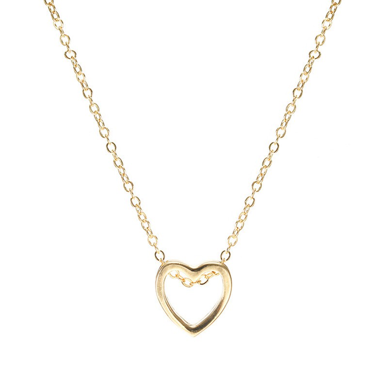 2019 Fashion Women Heart Stainless Steel Chain Pendant Charm Necklace Jewelry