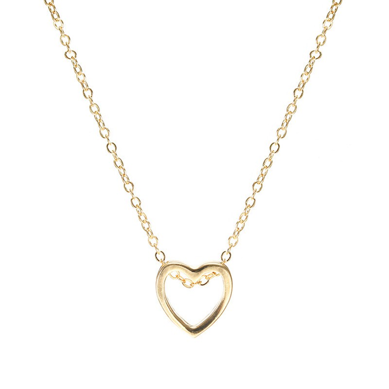 2019 Fashion Women Heart Stainless Steel Chain Pendant Charm Necklace Jewelry