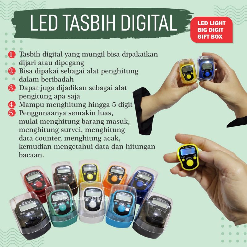 TASBIH DIGITAL MUSLIM DENGAN BOX (TASBIH 1PCS)