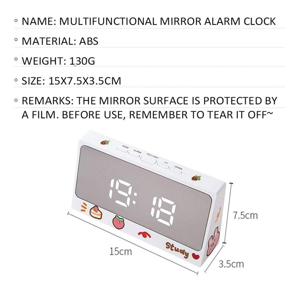 [Elegan] Jam Digital LED Cewek Jantung Meja Untuk Anak Dekorasi Rumah Mirror Clock