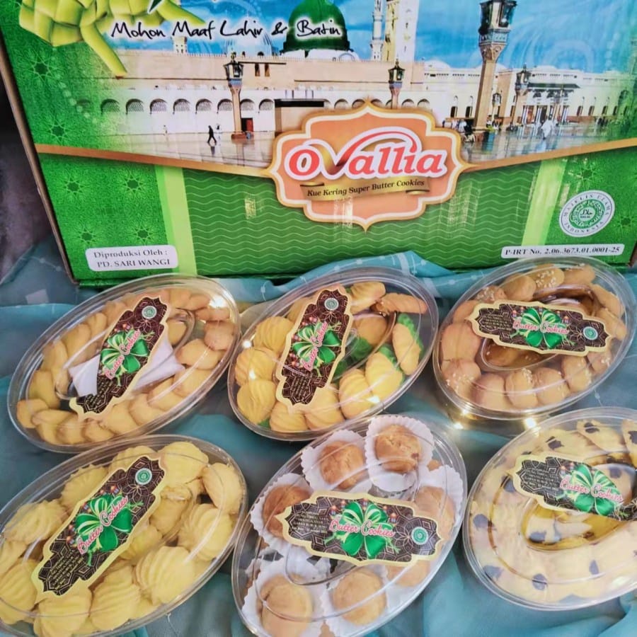 Parcel Ramdhan 2022 Kue Lebaran Ovallia Super Butter Cookies/ Kue Kering Enak 6 Cookies