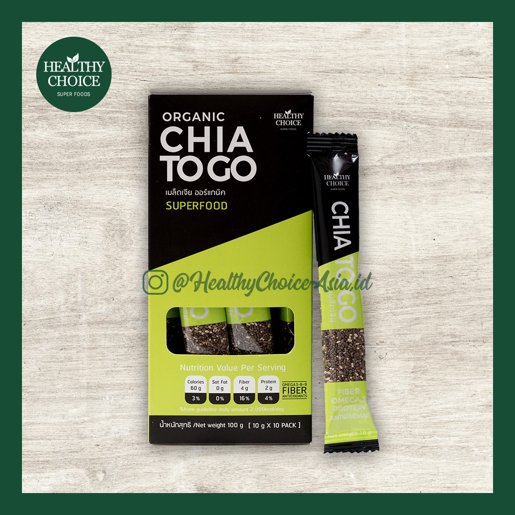 

Organik Chia Seed EasyPack Premium 10x10gram Biji Chia Healthy Choice Asia
