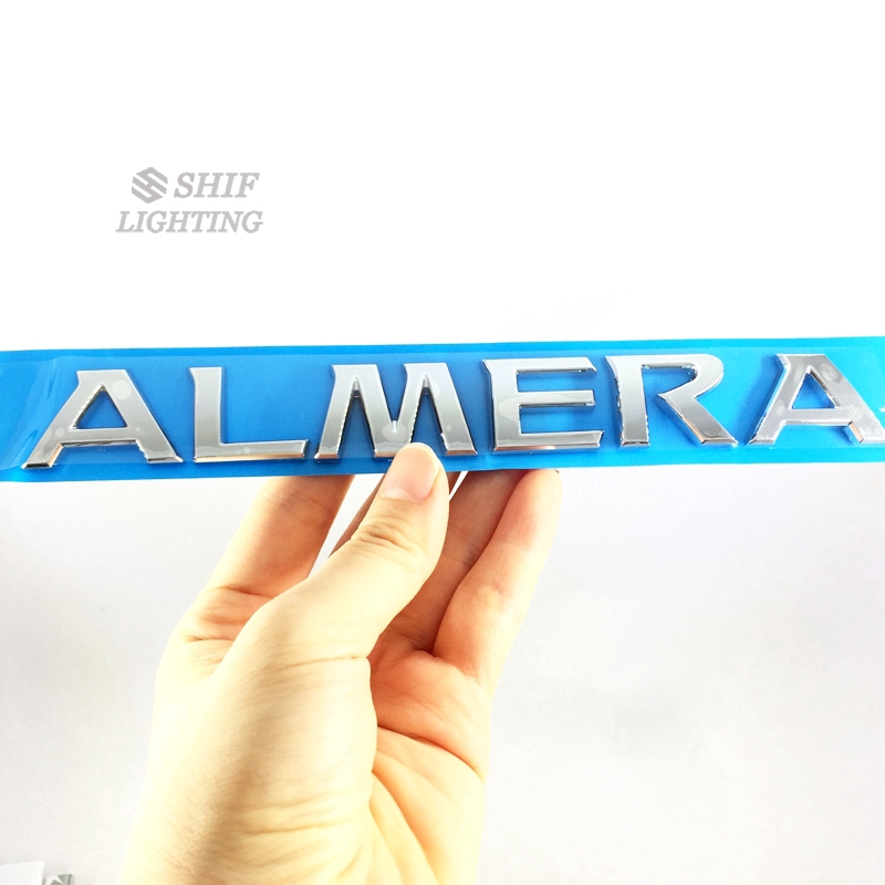 1Pc Stiker Emblem / Badge Bahan ABS Warna Chrome untuk Mobil Nissan almera