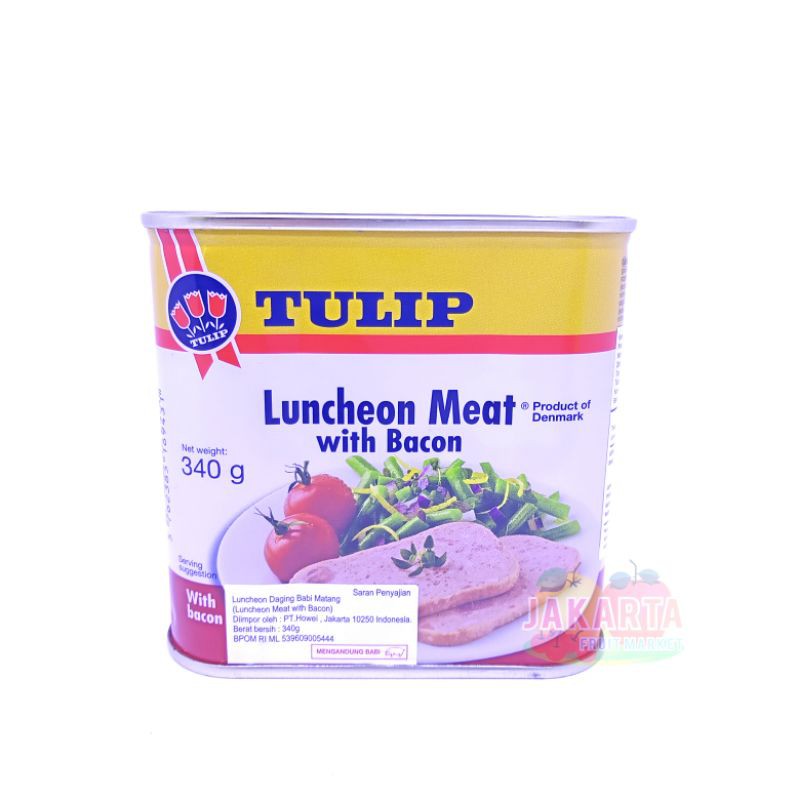 

(DAGING KALENG) TULIP LUNCHEON MEAT BACON 340G (MENGANDUNG BABI)