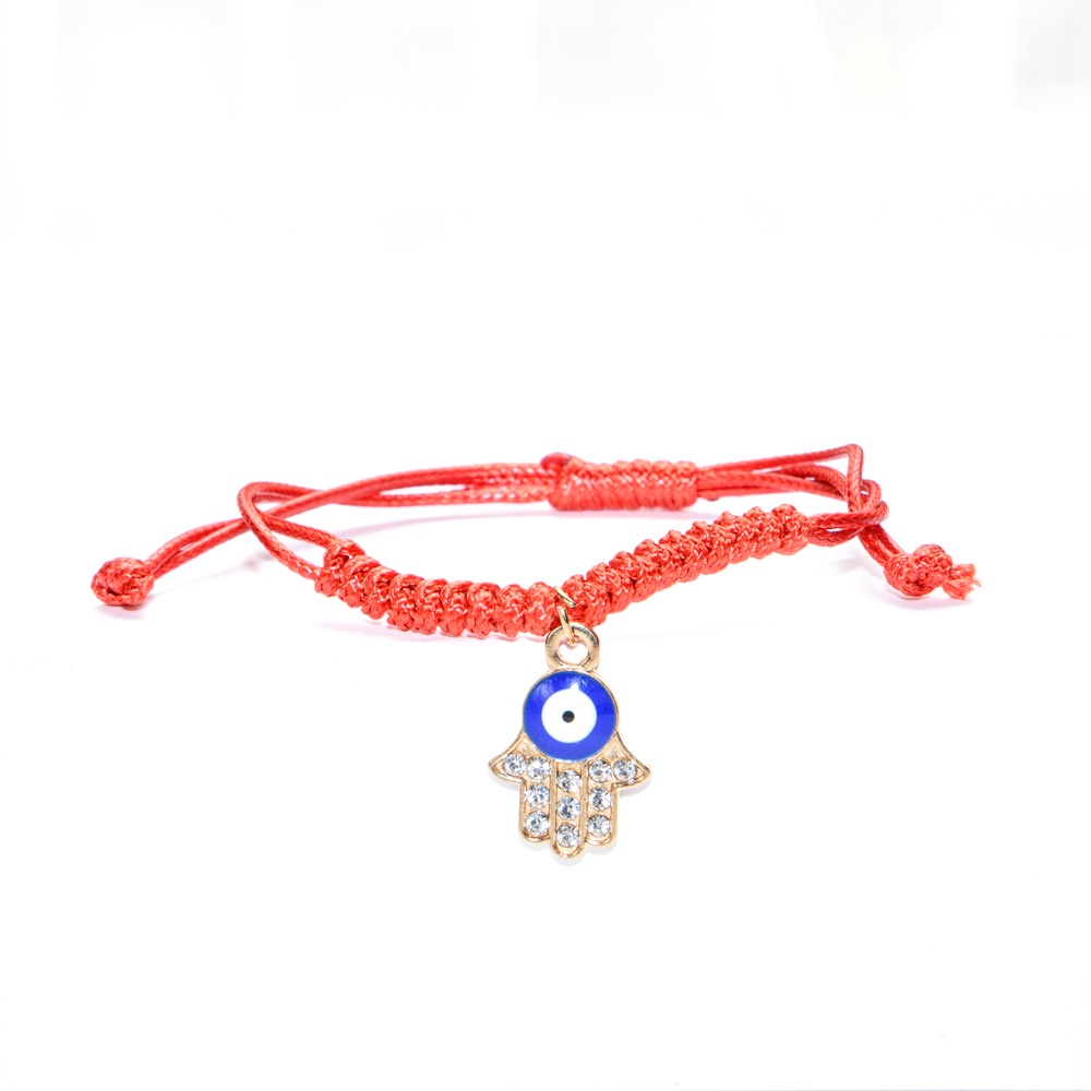 Gelang Tali Kepang Adjustable Dengan Charm Evil Eye Untuk Pasangan