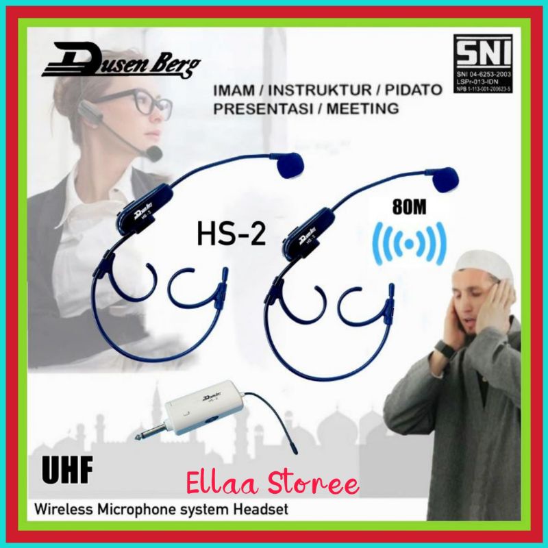 MIC IMAM BANDO 2 WIRELESS DUSENBERG HS 2 CONECT AMPLFIER TOA