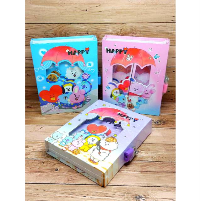 

Buku Diary Korea Ada Kunci Gembok BTS