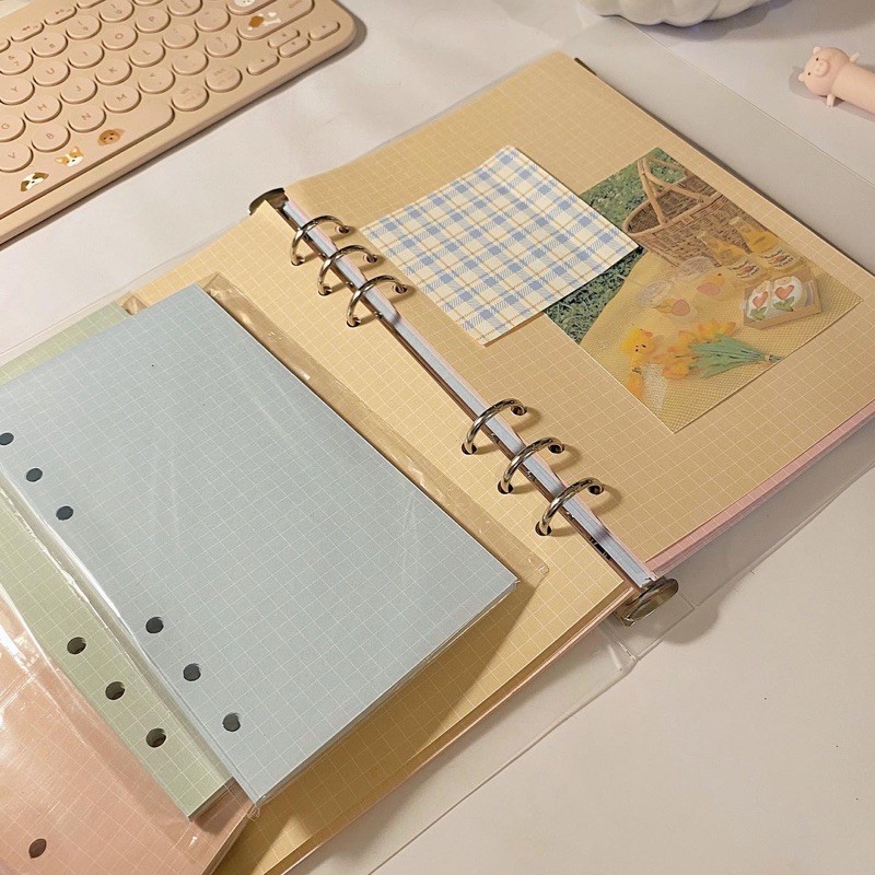 

SHINSDAY (GRID) A5 | A6 | A7 | Loose Leaf Color Soft Pastel - 6 Rings