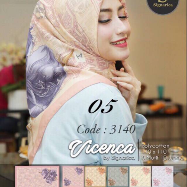 Hijab instan jilbab motip kerudung segi empat deenay kw