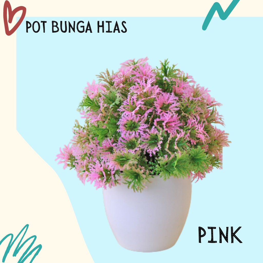 Satu7an PBP25 Tanaman Bunga Plastik Tanaman Hias Bunga Tason Dekorasi Rumah Artificial Flower-3