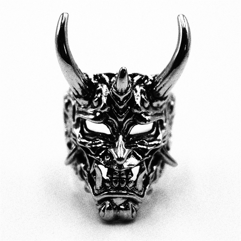 (COD) 2022 Cincin Desain Topeng Prajna Demon Gaya Punk Retro Gothic Rock Hip Hop Untuk Pria