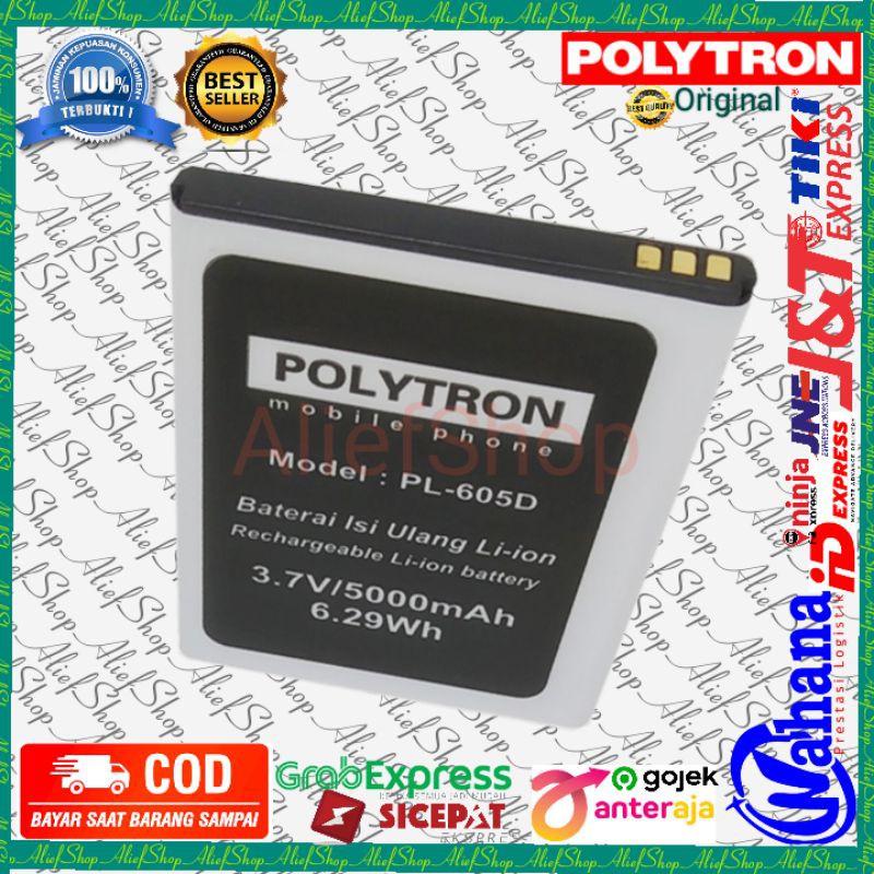 Batrai Polytron Rocket S1 R2452 Rocket S2 R2457 PL-605D Baterai Batre PL605D Original Battery