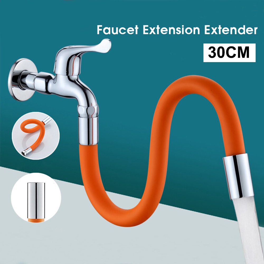 &lt;^ SJA ^&gt; Selang Kran / Sambungan Keran Air Angsa Selang Flexible Kran Air Silikon Faucet Extended Fleksibel Dapat Diatur Selang Sambungan Pemanjang 360°