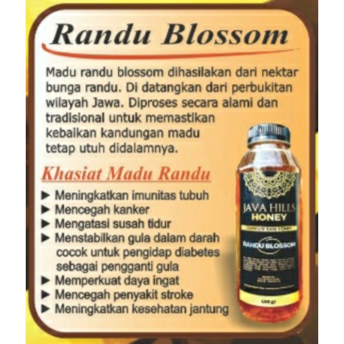 

Madu Randu Blossom