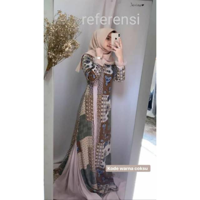 [COD] LATIFAH DRESS / REFERENSI JAMEELA LUXURY EID SERIES JAVINA