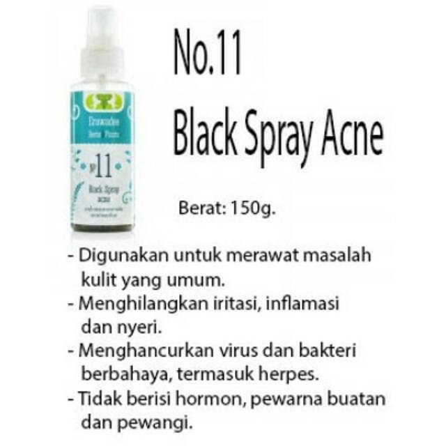 Erawadee No 11 Black Spray Acne