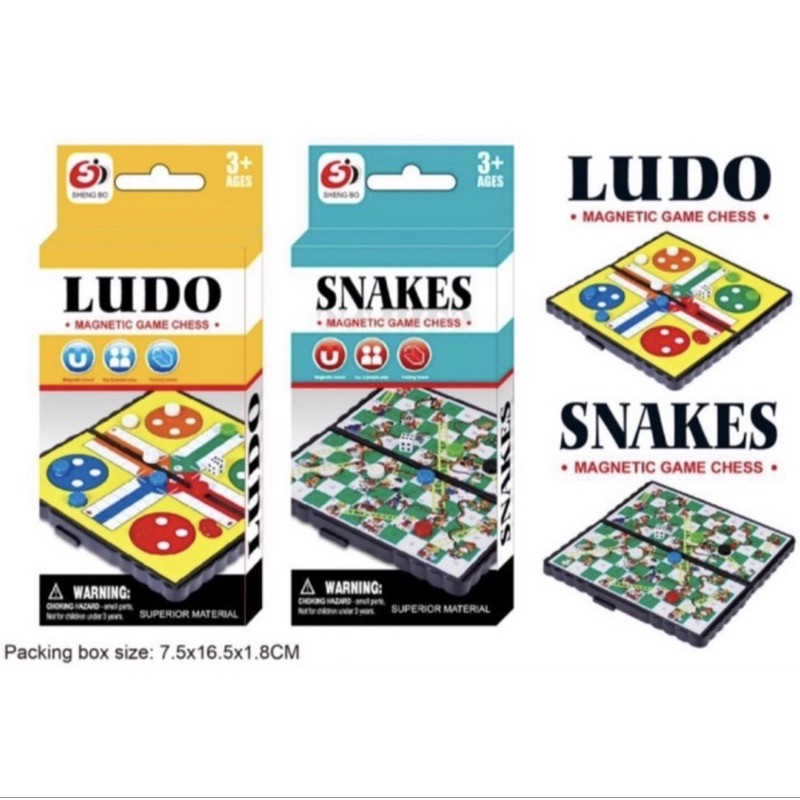 Mainan magnet ludo dan ular tangga