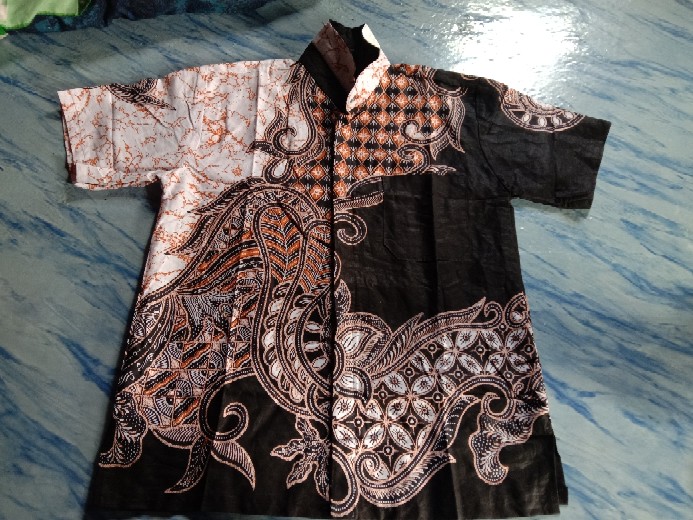 Nailo Batik Hrb026 Kenongo Kemeja Tosca Pendek Pekalongan Padi M L Xl Sogan Tulis Halus Kemeja Batik