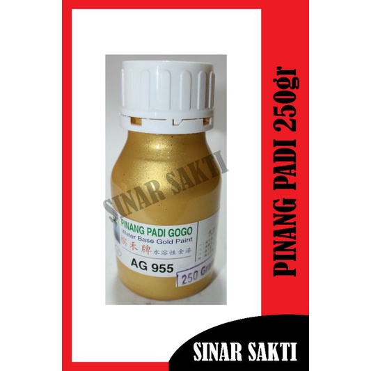 CAT EMAS PINANG PADI / WATER BASED BASE GOLD PAINT 250GR 250 GR