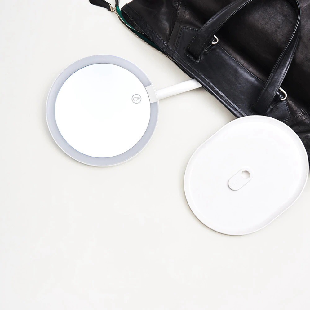 XIAOMI XY Portable LED Touch Dimmable Make Up Mirror - XYMR01 - Cermin Make Up Rechargeable XIAOMI