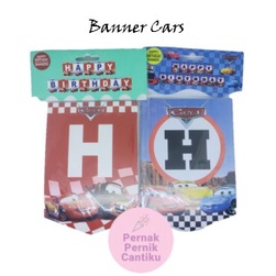 Banner Karakter Cars / Banner Ultah Cars / Banner Happy Birthday Cars