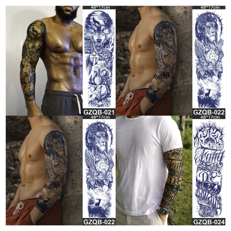 Tatto Full Tangan terbaru Tahan 7-15Hari FULL TANGGAN GRATIS BUBBLE WRAP MODEL GZQB