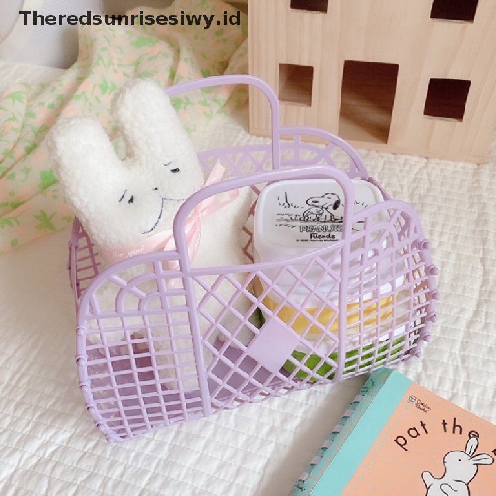 # Alat Rumah Tangga # Keranjang Penyimpanan Model Hollow Bahan Plastik Untuk Kamar Mandi
