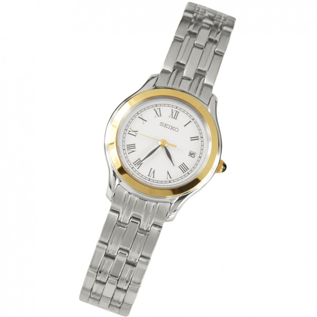 Seiko Lades SXDC26P1 Original Gold Bezel | Jam Wanita SXDC26