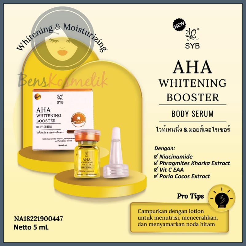 NEW SYB AHA WHITENING BODY SERUM (Whitening dan Moisturizing)