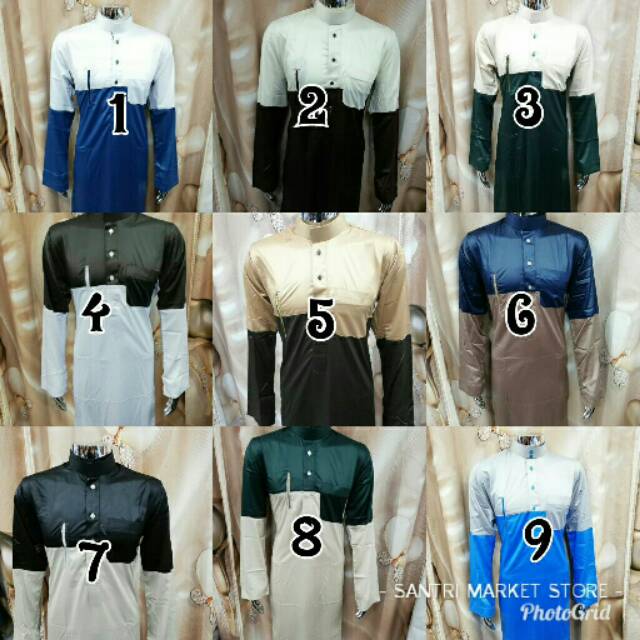 Gamis alharamain kombinasi / jubah alharamain kombinasi