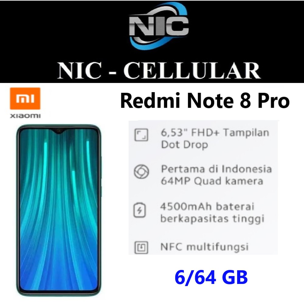 Xiaomi Redmi Note 8 Pro 6/64 GB Garansi Resmi