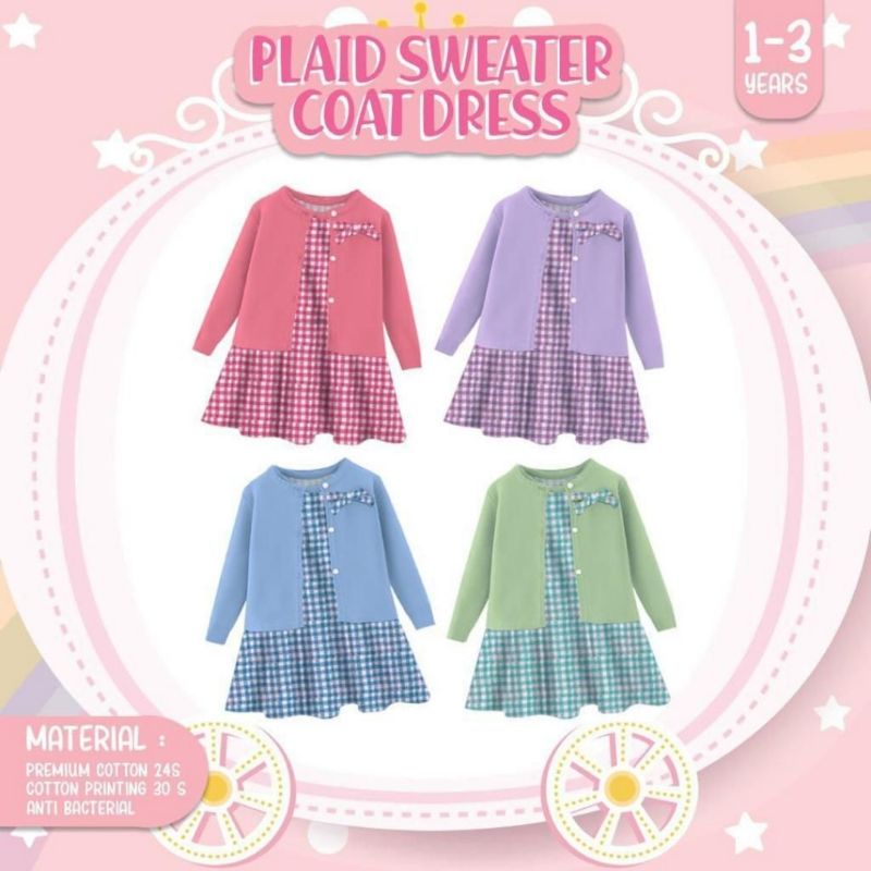 Plaid Sweater Coat Dress