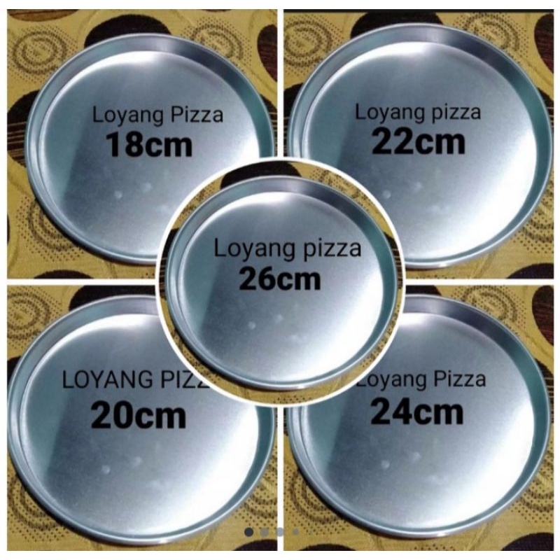 Loyang Pizza Pres Alumunium Tebal / Loyang Pizza Anti Lengket / Loyang Pizza Uk 18 20 22cm / Cetakan