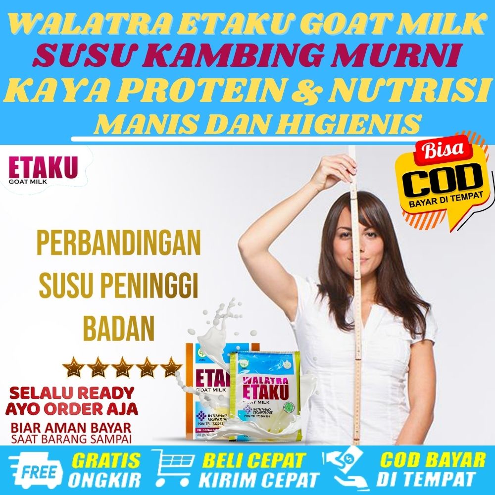 

Susu Peninggi Badan Alami, Obat Tinggi Badan Alami Anak dan Dewasa, Nutrisi Kesehatan Tulang anak dan Dewasa | Susu Kambing Etawa Bubuk Walatra Etaku Goat Milk - Susu Etawa Original Bagus Untuk Menjaga Kesehatan ( 1box Isi 200 gr )