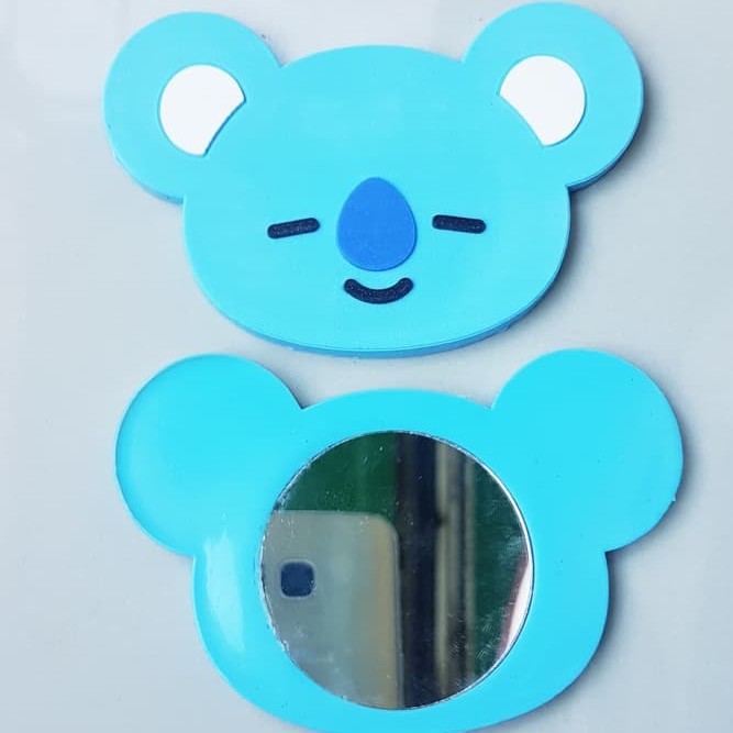 BT21 HAND MIRROR / CERMIN TANGAN BT21COOKY TATA RJ KOYA VAN TATA CHIMMY MANG