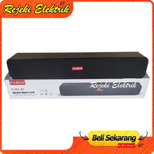 Soundbar Fleco F-551 BT Bluetooth USB - Speaker Leptop / Komputer / HP - Terbaru