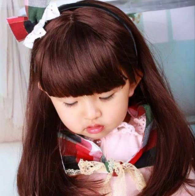 MOMBABY1 Rambut Palsu Anak Perempuan atau Wig Rambut Anak Perempuan