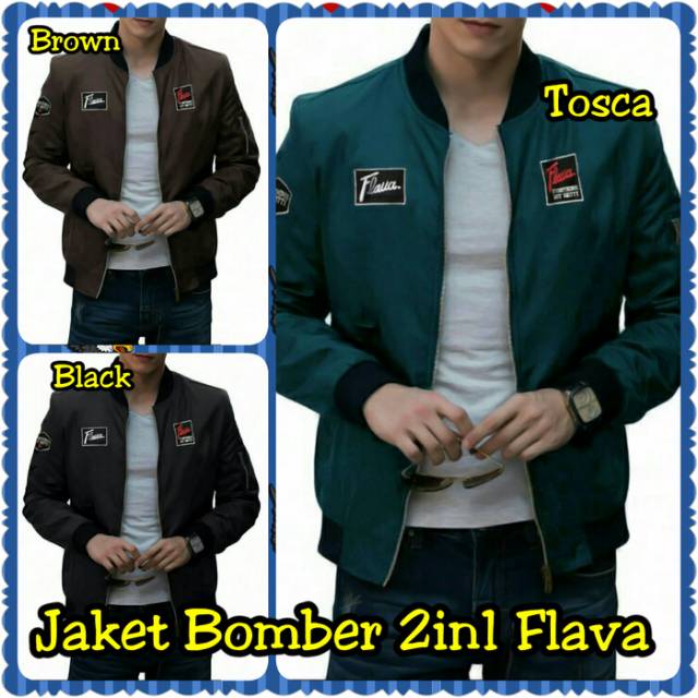 FashionOS - Jaket Pria Bomber 17848 Baju Cowok Keren