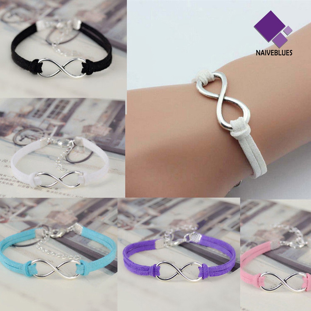 Gelang Rantai Adjustable Desain Infinity 8 Untuk Unisex