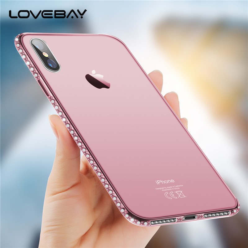 Lovebay Case Apple iPhone X 8 7 6s 6 Plus 5s SE Bling Diamond Soft