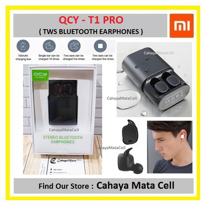 QCY T1 Pro Bluetooth TWS Wireless Earphone Headset Headphone
