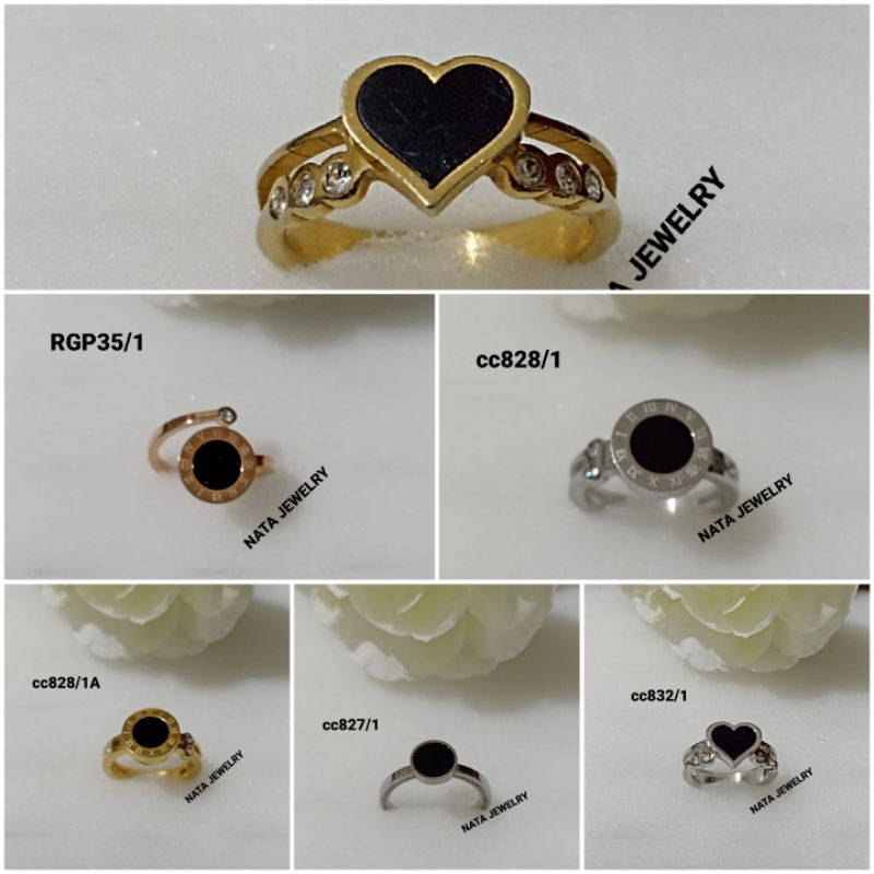 Cincin Titanium Bvlg@rii Rosegold lapis emas 18 karat